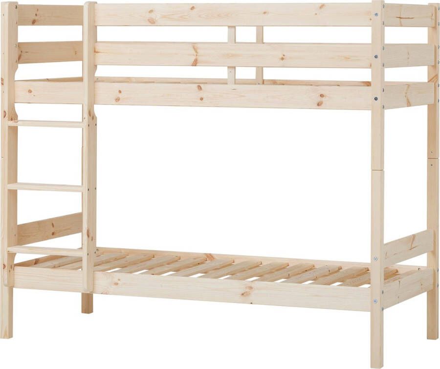 Hoppekids ECO Comfort stapelbed 70x160 cm met lattenbodem natuurlijk hout ECO-gecertificeerd FSC-hout Massief Grenenhout Lak op Waterbasis Gemaakt in de EU 10 jaar Fabrieksgarantie - Foto 2