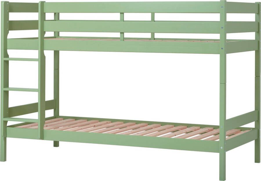 Hoppekids ECO Comfort stapelbed 90x200 cm met lattenbodem bleekgroen ECO-gecertificeerd FSC-hout Massief Grenenhout Lak op Waterbasis Gemaakt in de EU 10 jaar Fabrieksgarantie - Foto 2