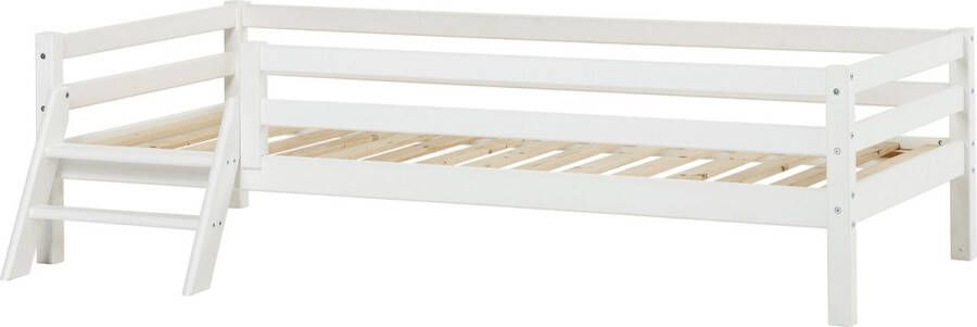 Hoppekids ECO Dream Junior bed 90x200 cm met ladder en bedhekje wit