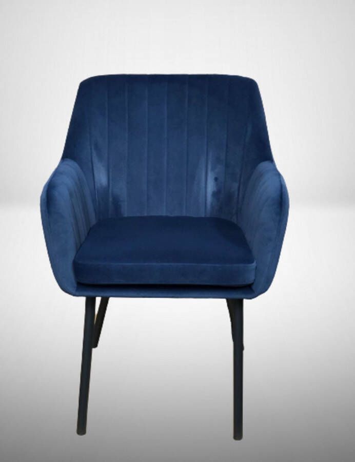 Horeca Markt Fauteuil Angelo Comfortabel Velvet Blue