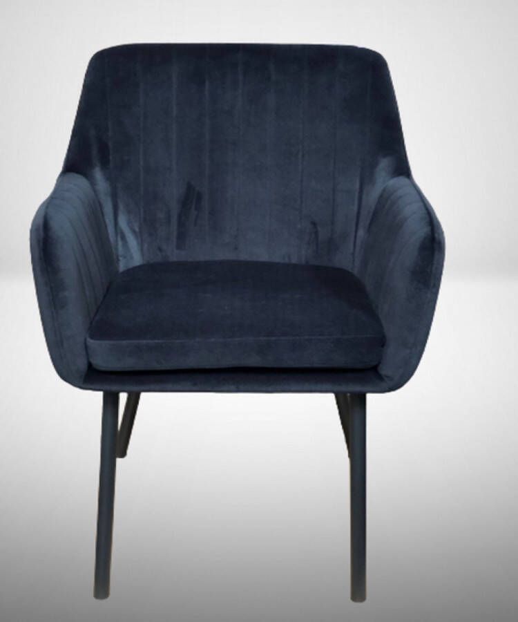Horeca Markt Fauteuil Angelo Comfortabel Velvet Zwart