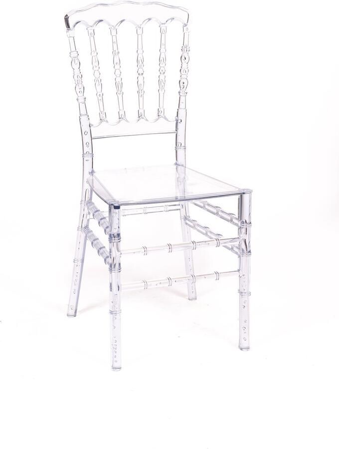 Horeca Markt Horecamarkt Napoleon Evenement Stoelen Set van 12 Transparant Stapelstoelen kunststof Stapelbaar Doorzichtig