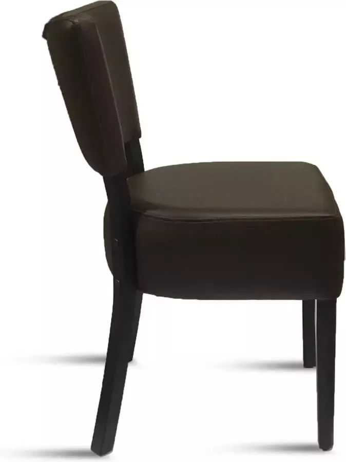 HorecaMrkt Eetkamerstoelen – Tafelstoelen – Modern – Stevig Kunstleer Bruin