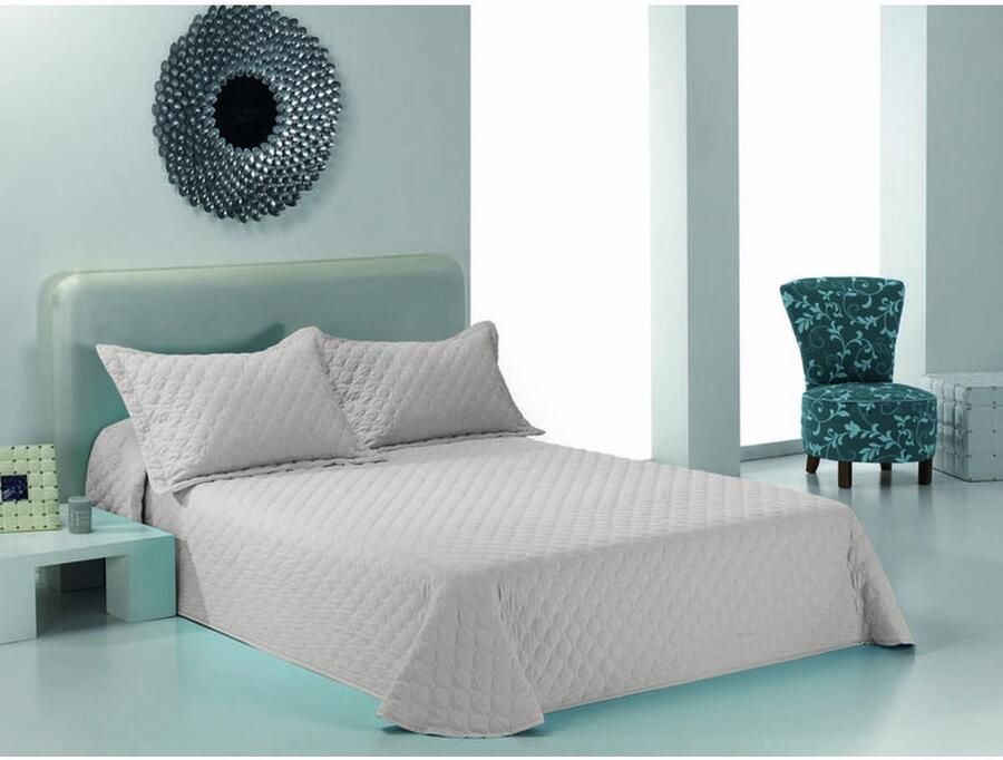 Hosteline Sprei RETRO Beige Bed van 90 180 x 260 cm (2 Onderdelen)