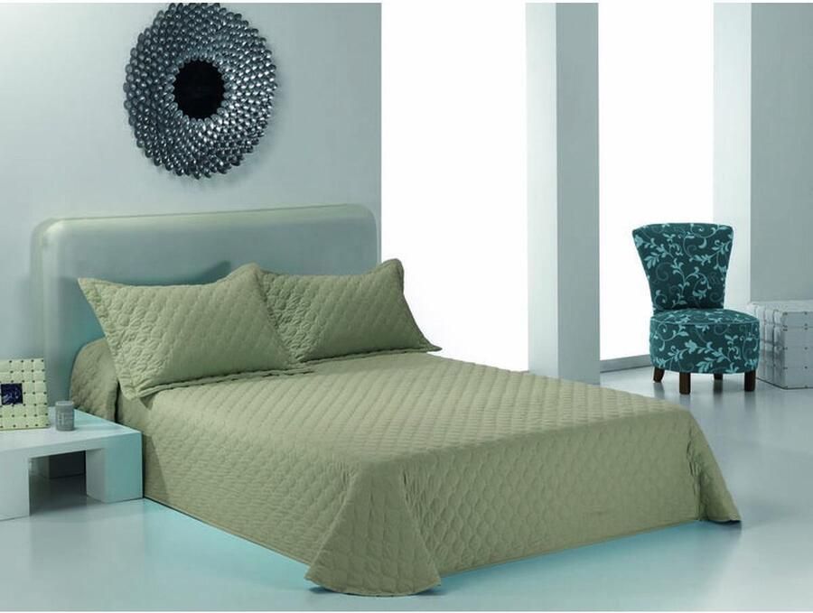 Hosteline Sprei RETRO Parelgrijs Bed van 180 (3 Onderdelen)