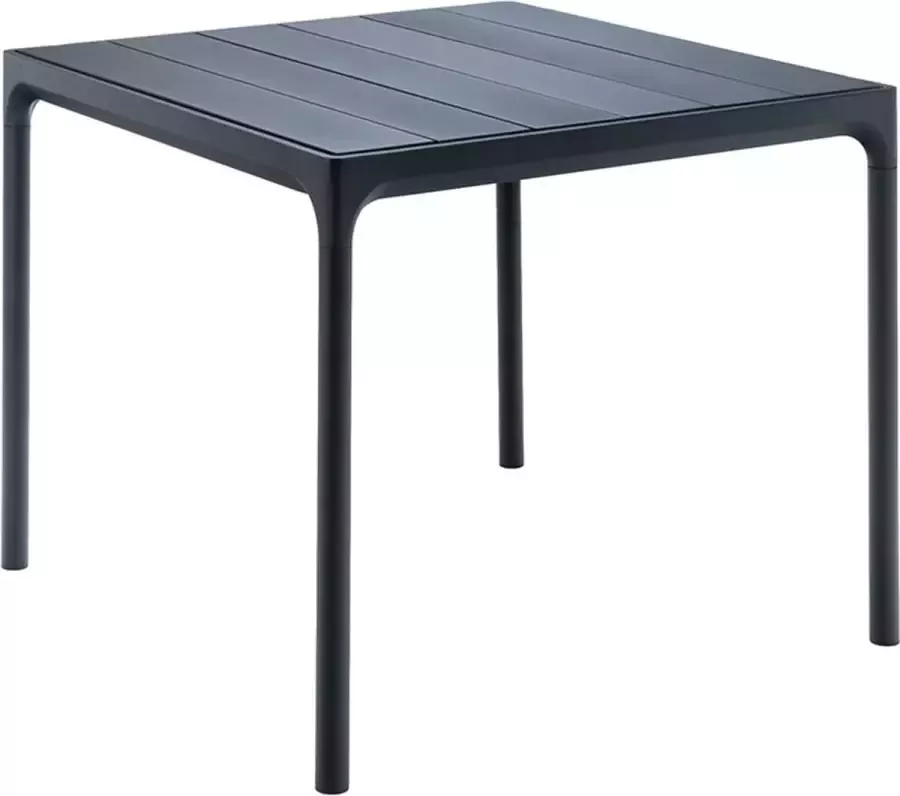 Houe Four Outdoor tafel 90 x 90 cm compleet aluminium zwart