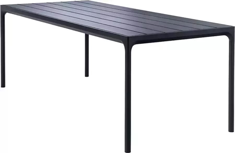 Houe Four Outdoor tafel 90 x 210 cm compleet aluminium zwart