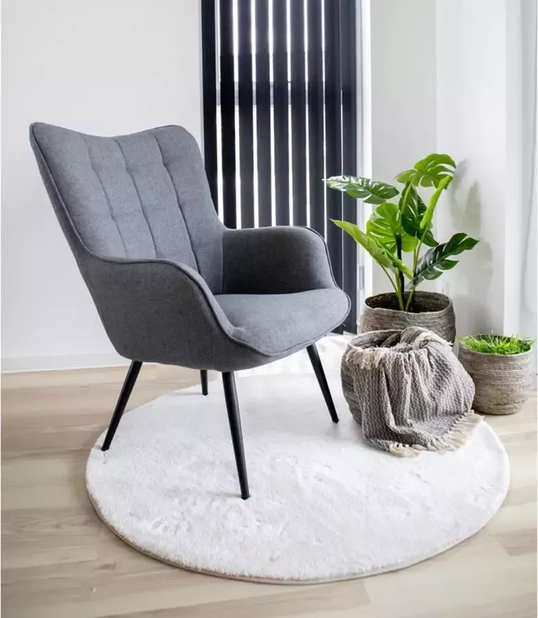 House Collection Vloerkleed Ø 120 cm Greta Wit