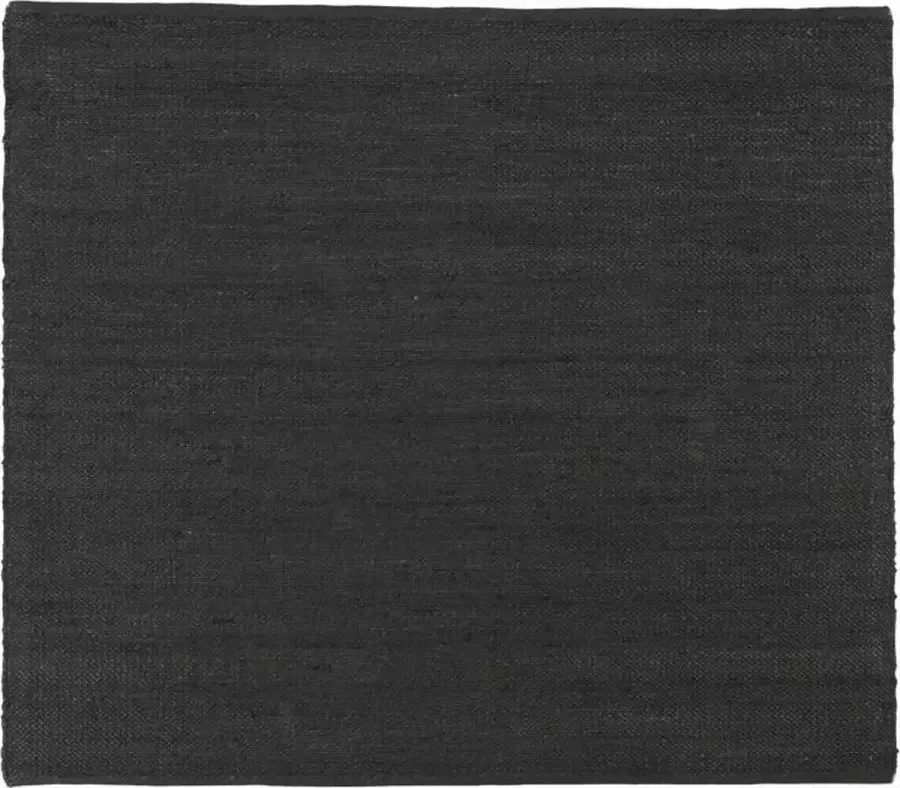 House Doctor Hempi vloerkleed zwart 180x180cm