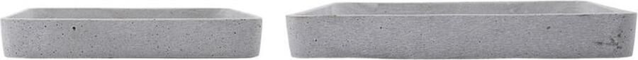 House Doctor beton tray vierkant set van 2 (22 centimeter x 22