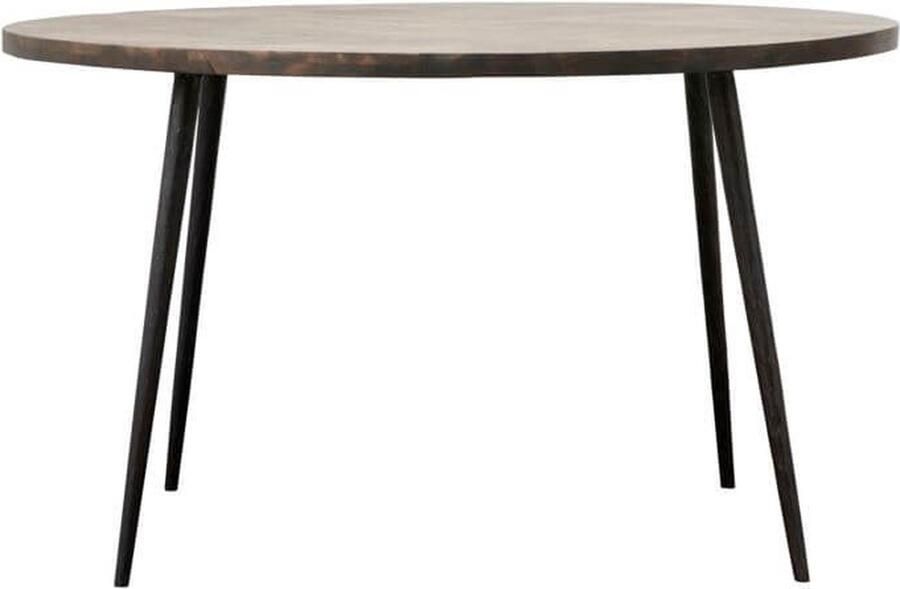 House Doctor Eettafel Club Rond 130 cm Zwart Mangohout