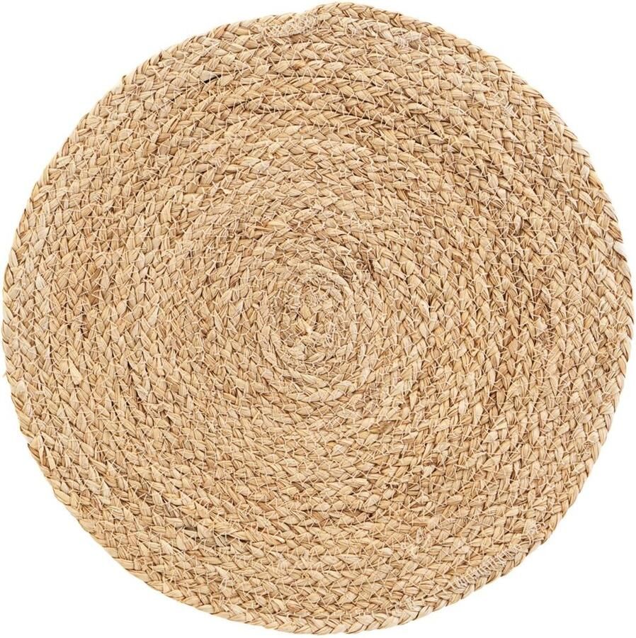 House Doctor housedoctor placemat circle naturel bruin corn husk set van 4 ø38cm
