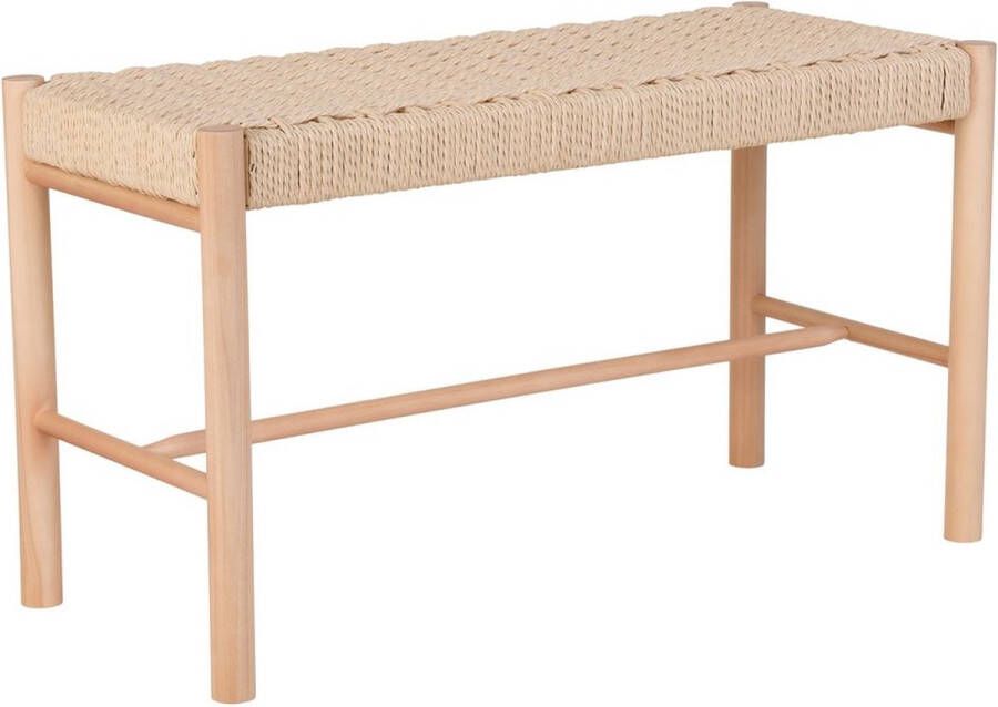 House Nordic Abano Bench Papier geweven bank in de natuur 35x80x45 cm - Foto 2