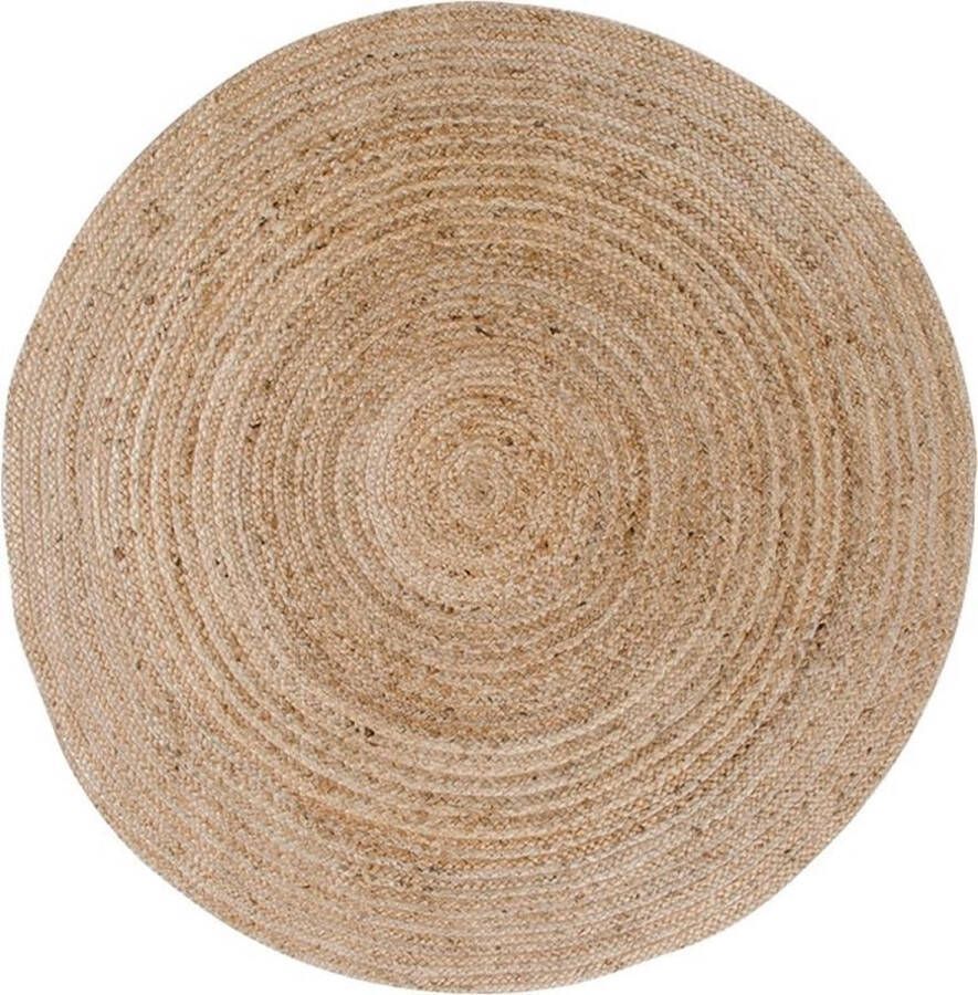 House Nordic Bombay rond vloerkleed in gevlochten natuurlijke jute Ø90 cm