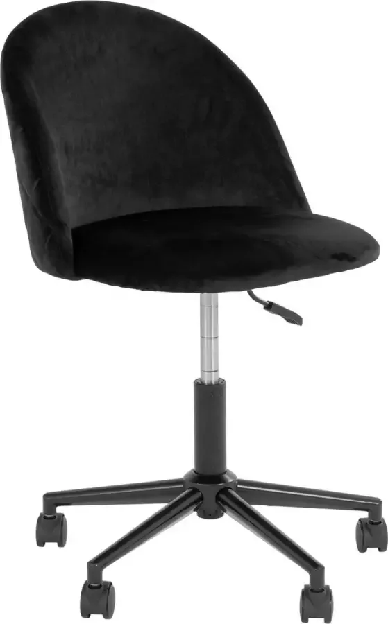 Hioshop Geneve kantoorstoel velour zwart. - Foto 2