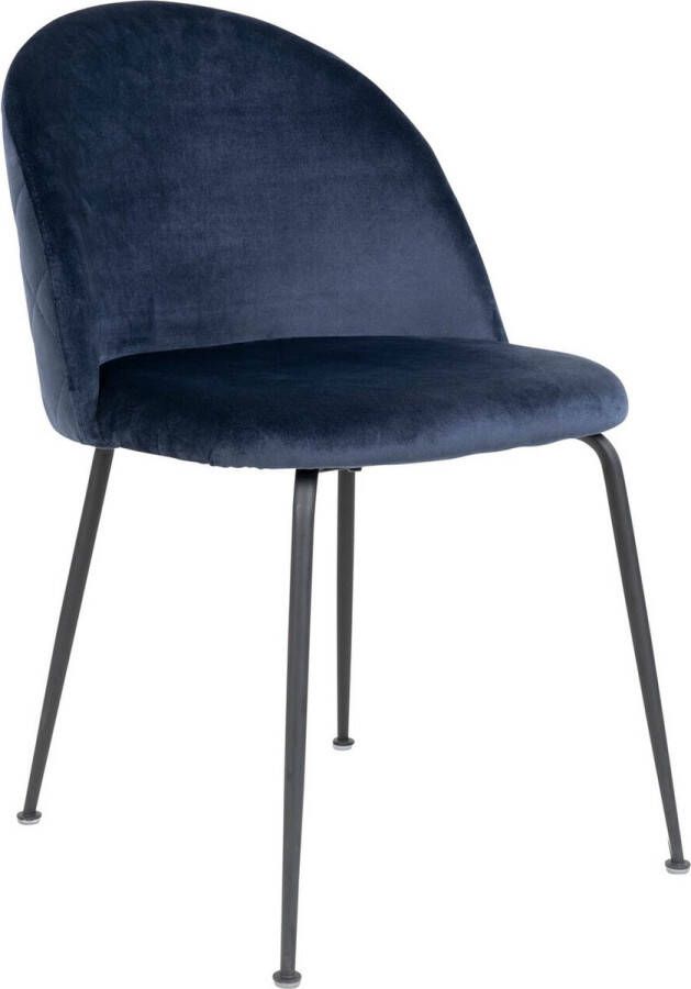 House Nordic Eetkamerstoel Velvet Blauw Zithoogte 46cm 52x51x78cm