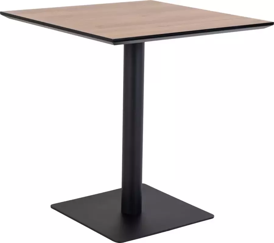 House Nordic Como Tafel Vierkant Eikenlook Zwart Staal 70x70x75 cm - Foto 1