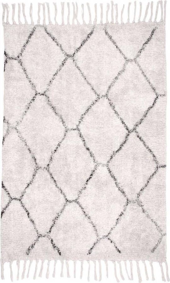 House Nordic Goa Rug in natuurlijk katoen met print 90x60 cm