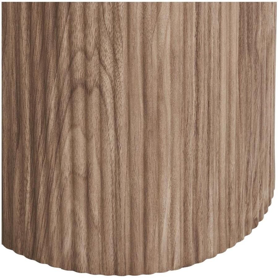 House Nordic Bijzettafel Athens Rond Keramisch Wit Bruin Ø45x50cm - Foto 1