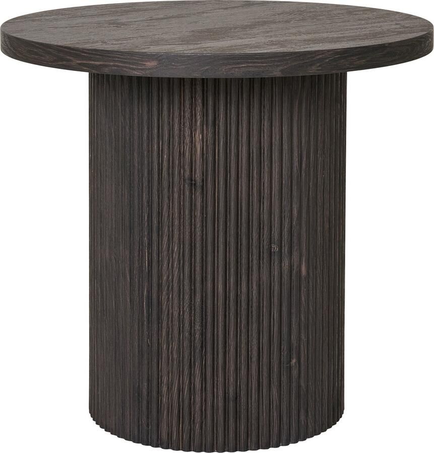 Giga Meubel House Nordic Bijzettafel Donkerbruin Ø48x45cm Kolompoot Boavista