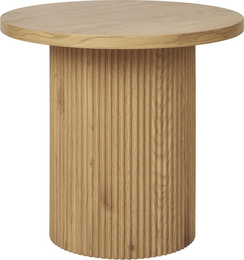 Giga Meubel House Nordic Bijzettafel Naturel Ø48x45cm Kolompoot Boavista