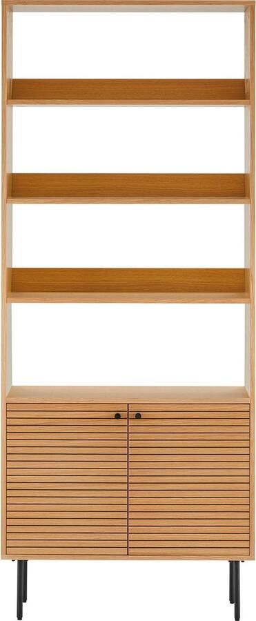 House Nordic Boekenkast Kyoto Eikenfineer Naturel 200cm