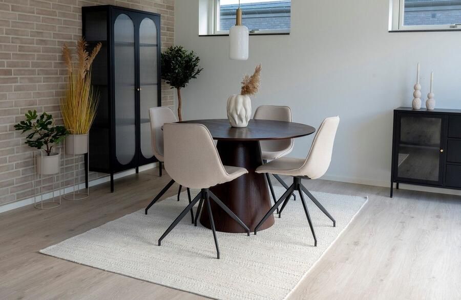 House Nordic Bolton Ronde Eettafel Walnoot Ø120 cm