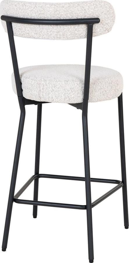 House Nordic Counter Stoel Wit Stof & Staal 46x39x90 cm Counter Stoel Badalona - Foto 2