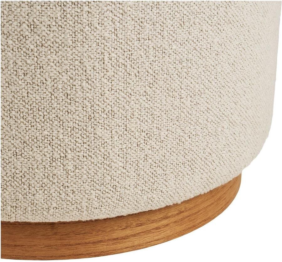 House Nordic Daisy Poef Zand Bouclé