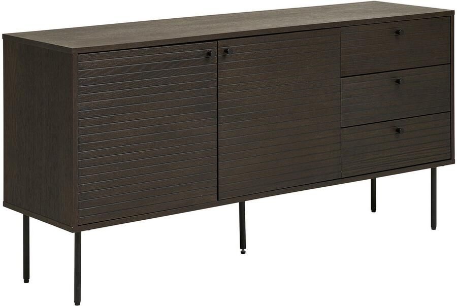 House Nordic Dressoir Kyoto Smoked 2-Deurs 3-Lades 150cm