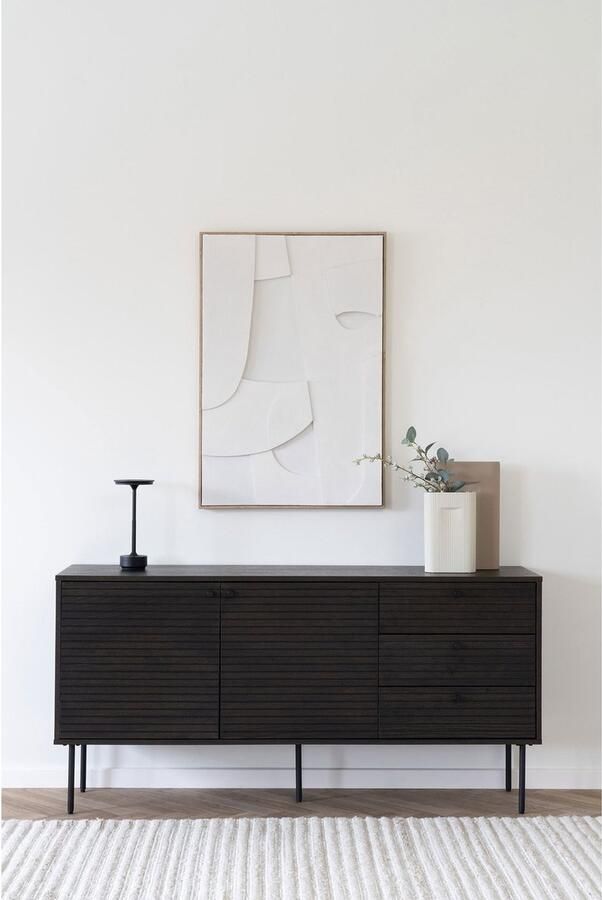 House Nordic Dressoir Kyoto Smoked 2-Deurs 3-Lades 150cm - Foto 2