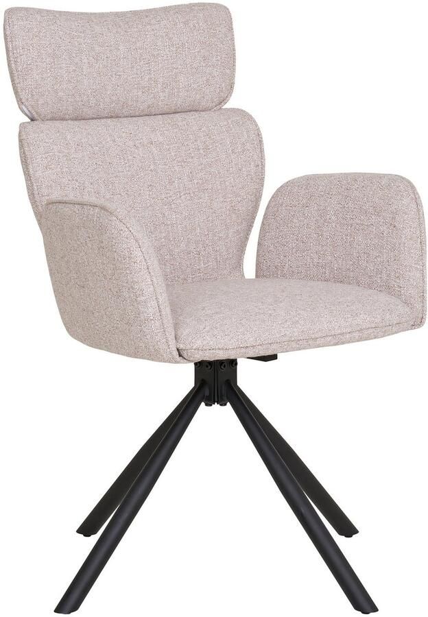 House Nordic Eetkamerstoel Cordoba Metaal Lichtgrijs Set van 2