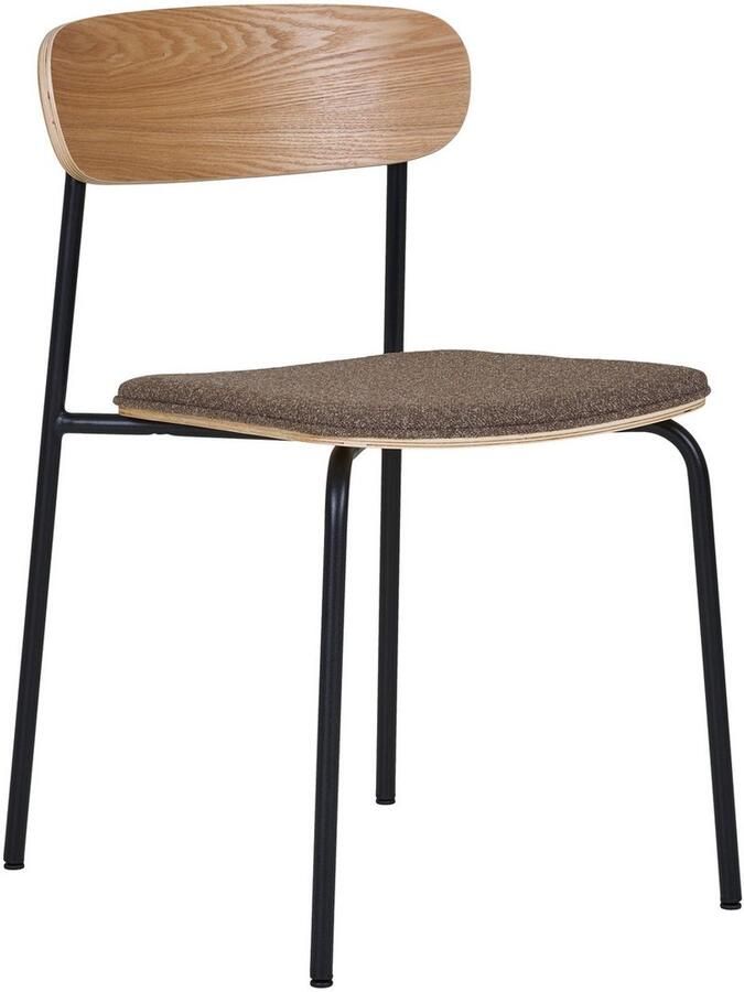 House Nordic Eetkamerstoel Essenhouten Bruin Set van 2