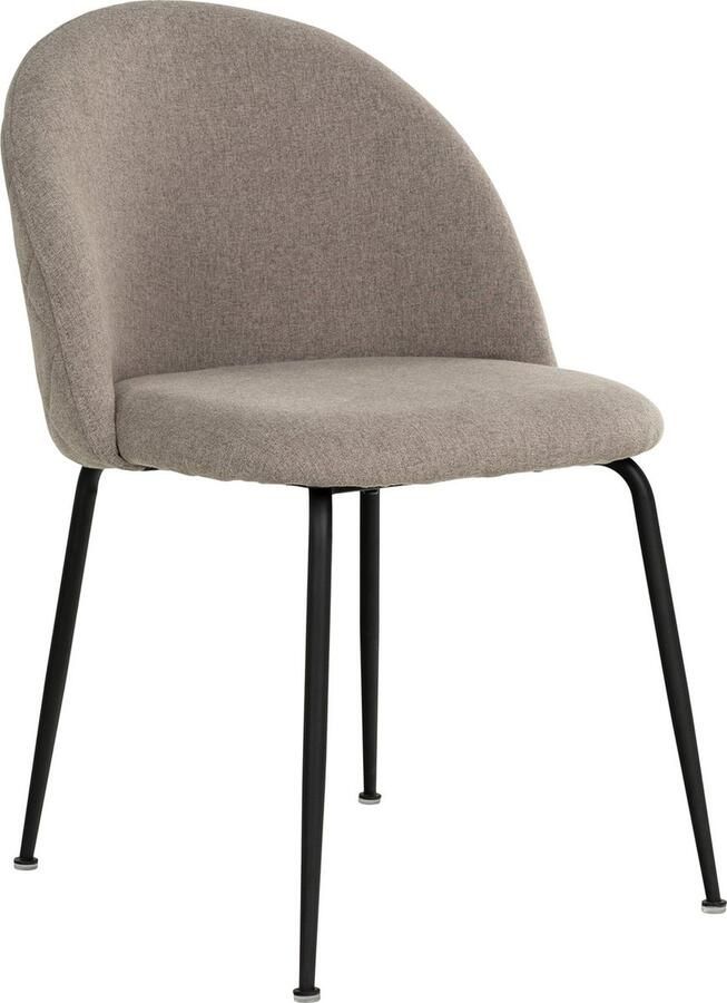 House Nordic Eetkamerstoel Geneve Stof Stone 52x51x78cm Set van 2