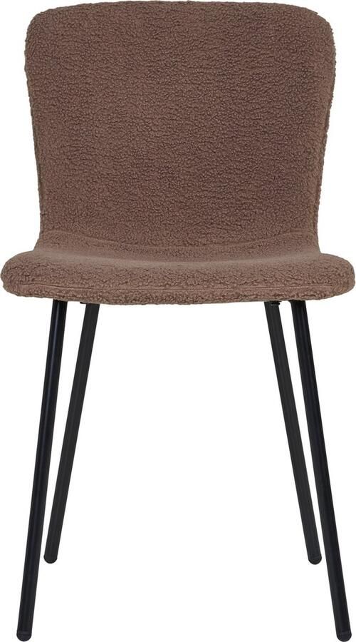 House Nordic Eetkamerstoel Halden Teddy Donkerbruin