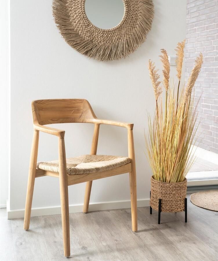 House Nordic Eetkamerstoel Hout Naturel Zithoogte 45cm Getafe Set van 2