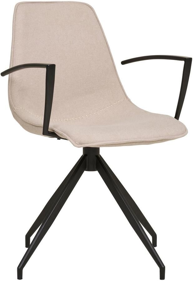 House Nordic Eetkamerstoel Zand Draaibaar 54x48x86cm Scandinavisch Set van 2