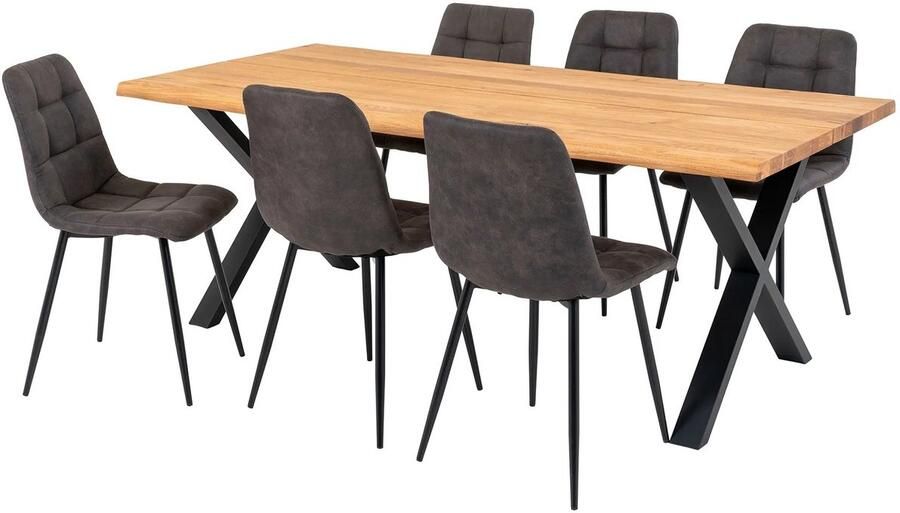 House Nordic Eetkamertafel Toulon Geolied Eikenhout 200cm