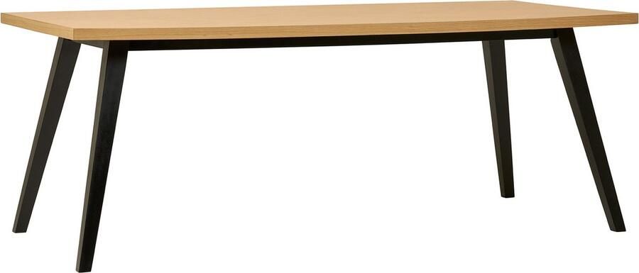 Giga Meubel House Nordic Eettafel Rechthoek 200cm Naturel Zwart Eikenfineer Amora