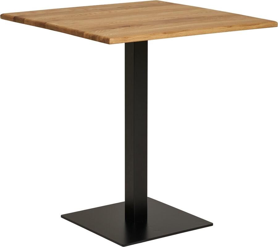 Giga Meubel House Nordic Tafel Vierkant 70cm Naturel Zwart Kolompoot Lignano