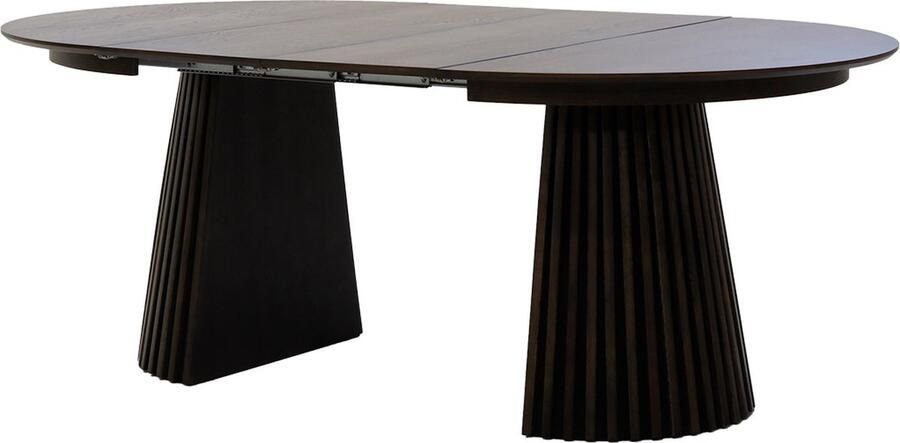 House Nordic Eettafel Osaka 120x120x75cm Donkerbruin Uitschuifbaar - Foto 2