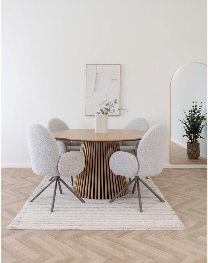 House Nordic Eettafel Osaka Naturel Eiken 140x140x75cm - Foto 2