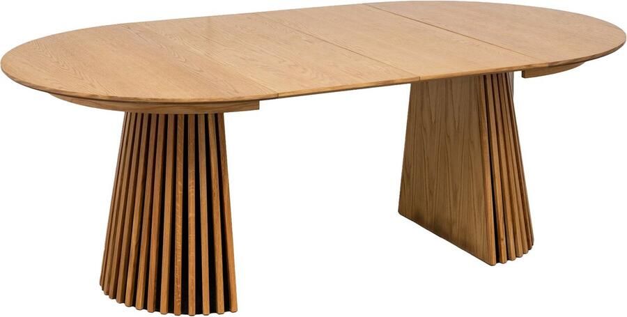 House Nordic Eettafel Osaka Eiken Fineer Naturel Uitschuifbaar