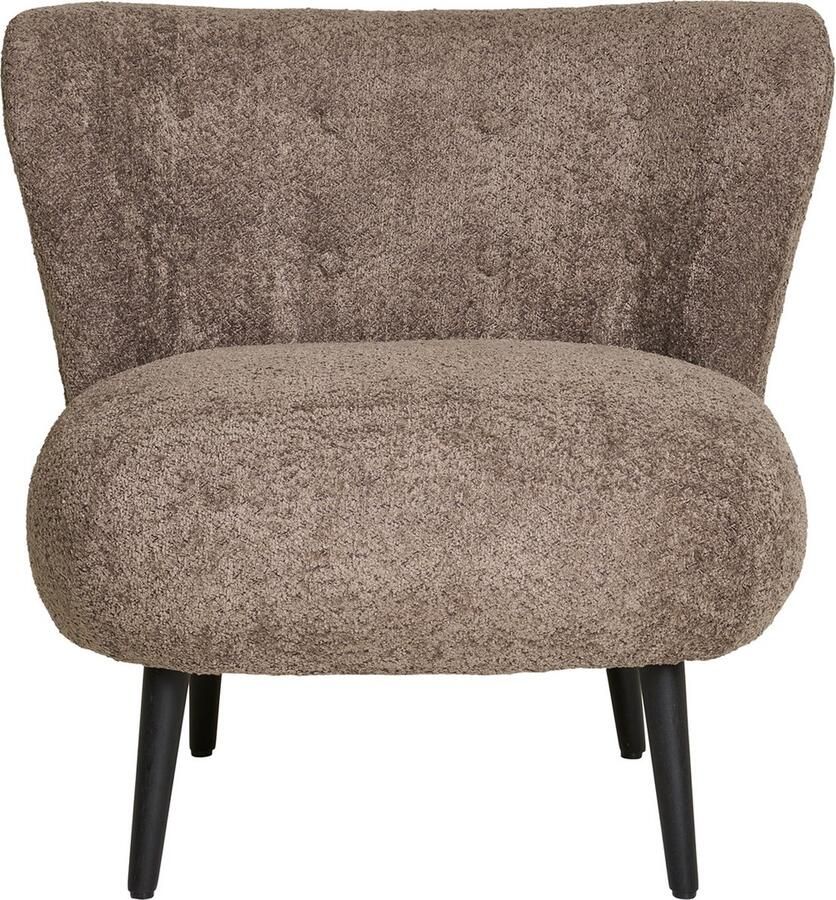 Giga Meubel House Nordic Fauteuil Bouclé Bruin Zithoogte 45cm 78x70x73cm Covelo