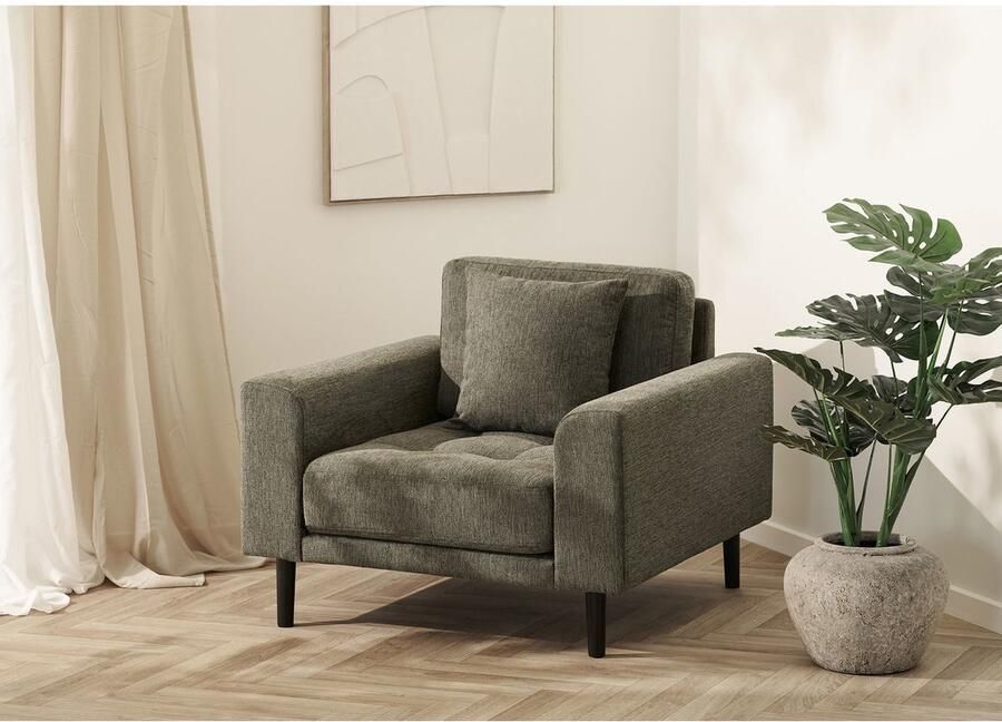 House Nordic Fauteuil Lido Groen Stof 92x90x54cm - Foto 2