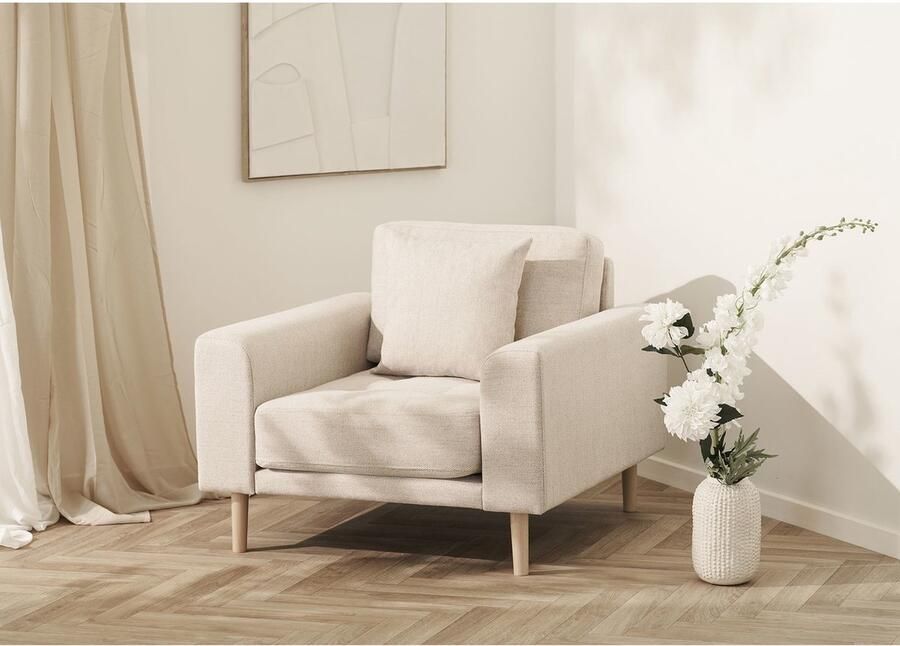 House Nordic Fauteuil Lido Zand Stof 92x90x54cm - Foto 2