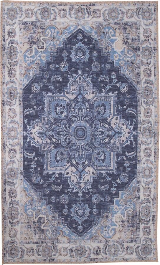House Nordic Hawai vloerkleed 200x300 cm blauw