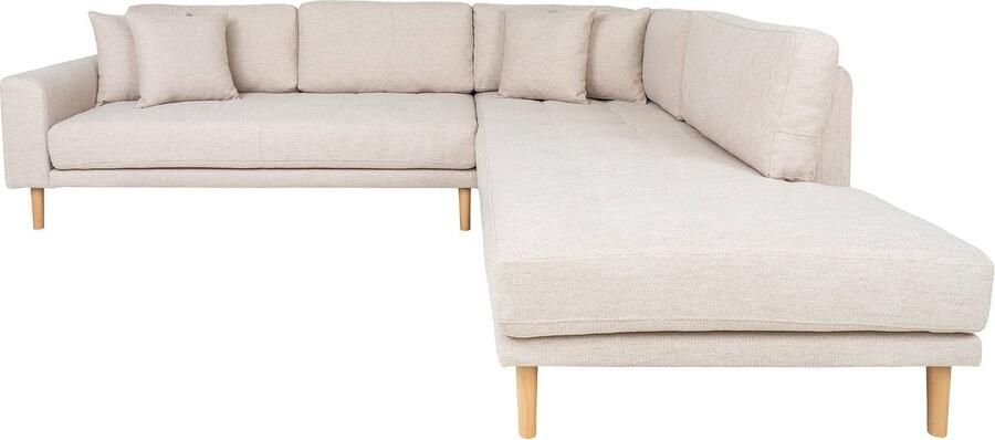 House Nordic Hoekbank Stof Zand Open Einde Rechts 290x170x76cm