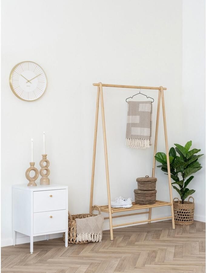 House Nordic Kledingrek Manaus Naturel Bamboe 104x46x164cm