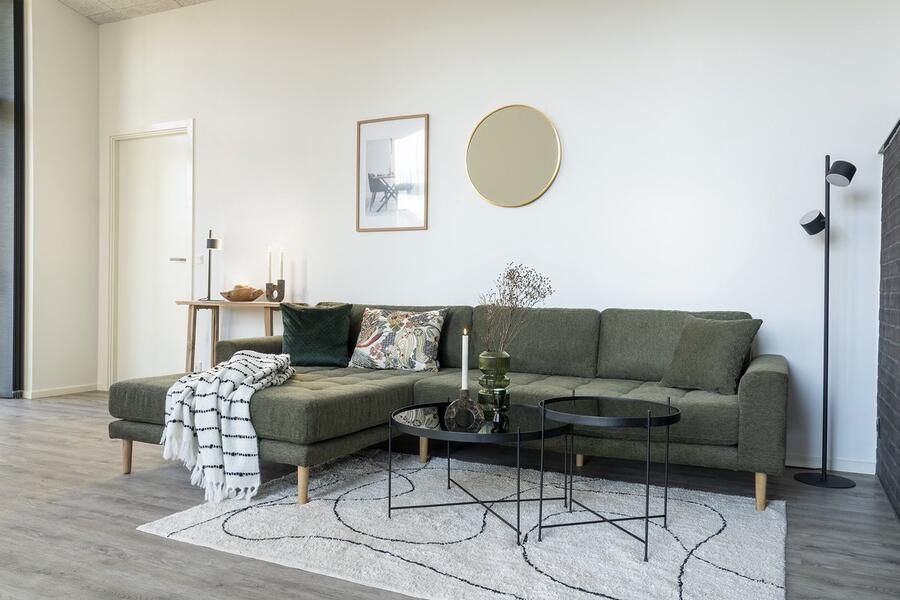 Workliving Lido Bank Met Chaise Longue Links Gericht 4 Kussens Groen